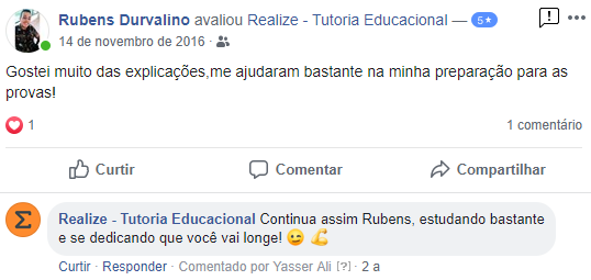 Avaliação facebook - Rubens Durvalino