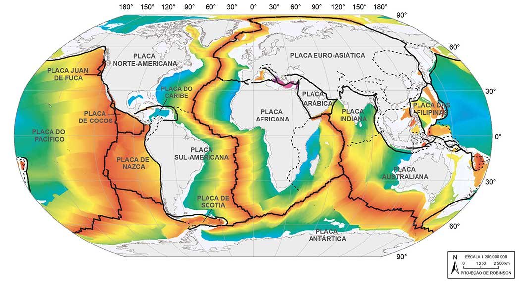 Placas tectônicas e crosta oceânica